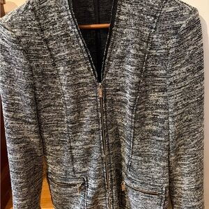 Karl Lagerfeld Women’s Black and Gray Textured Jacket